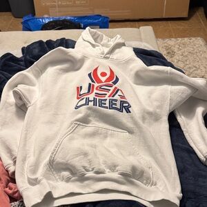 USA Cheer White Hoodie